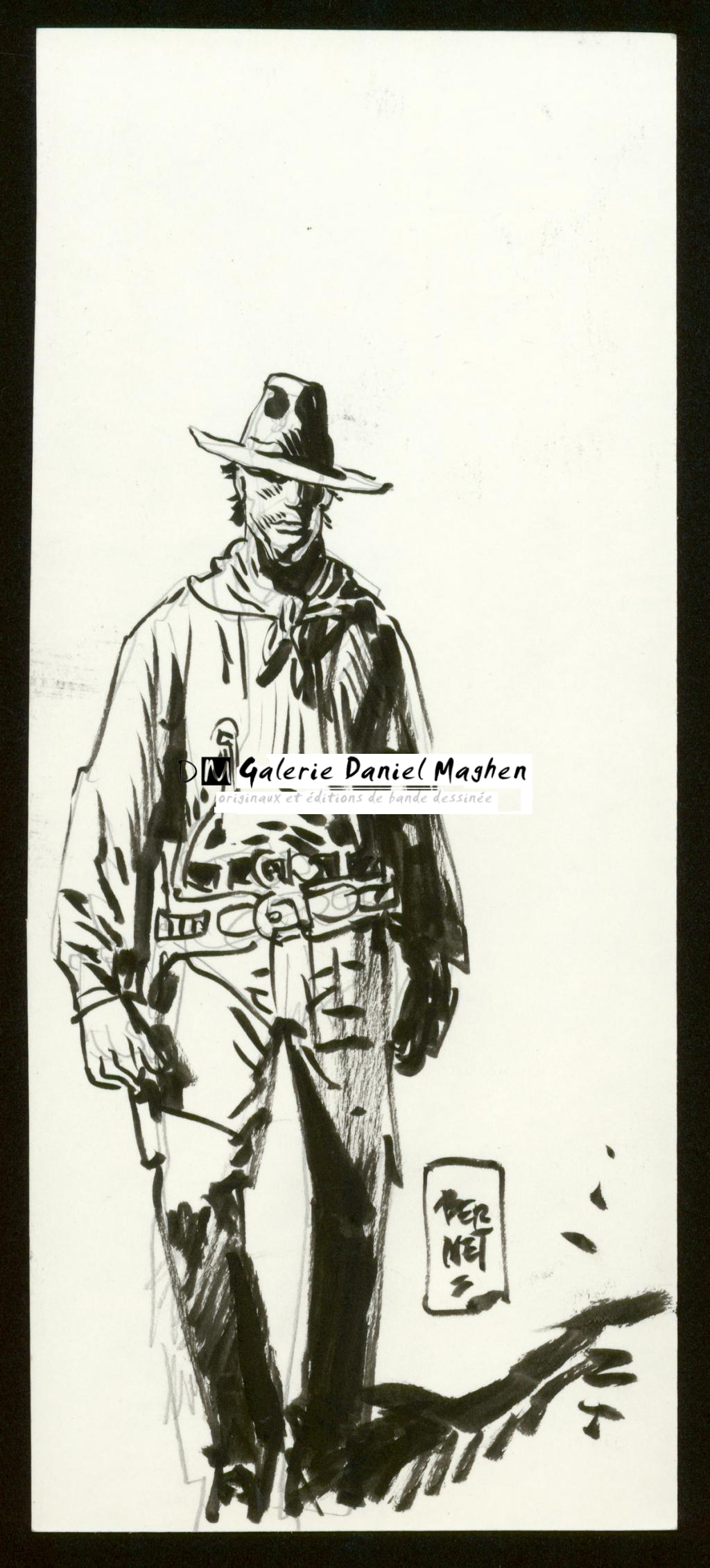 Illustration originale - Jordi Bernet - Encre de Chine et mine de plomb sur papier - 3987