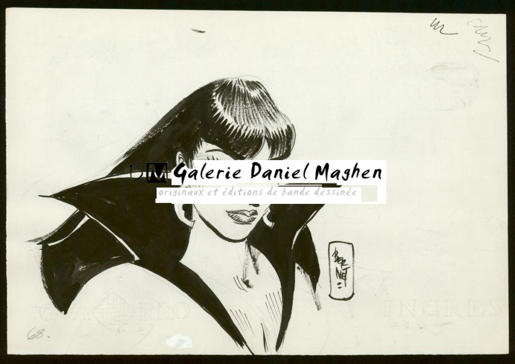 Illustration originale - Jordi Bernet - Encre de Chine et mine de plomb sur papier - 3989