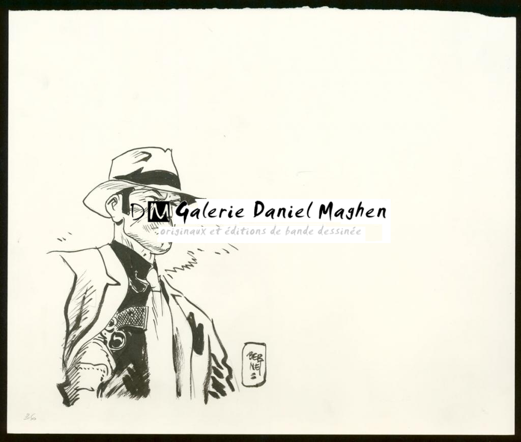 Illustration originale - Jordi Bernet - Encre de Chine et mine de plomb sur papier - 3990