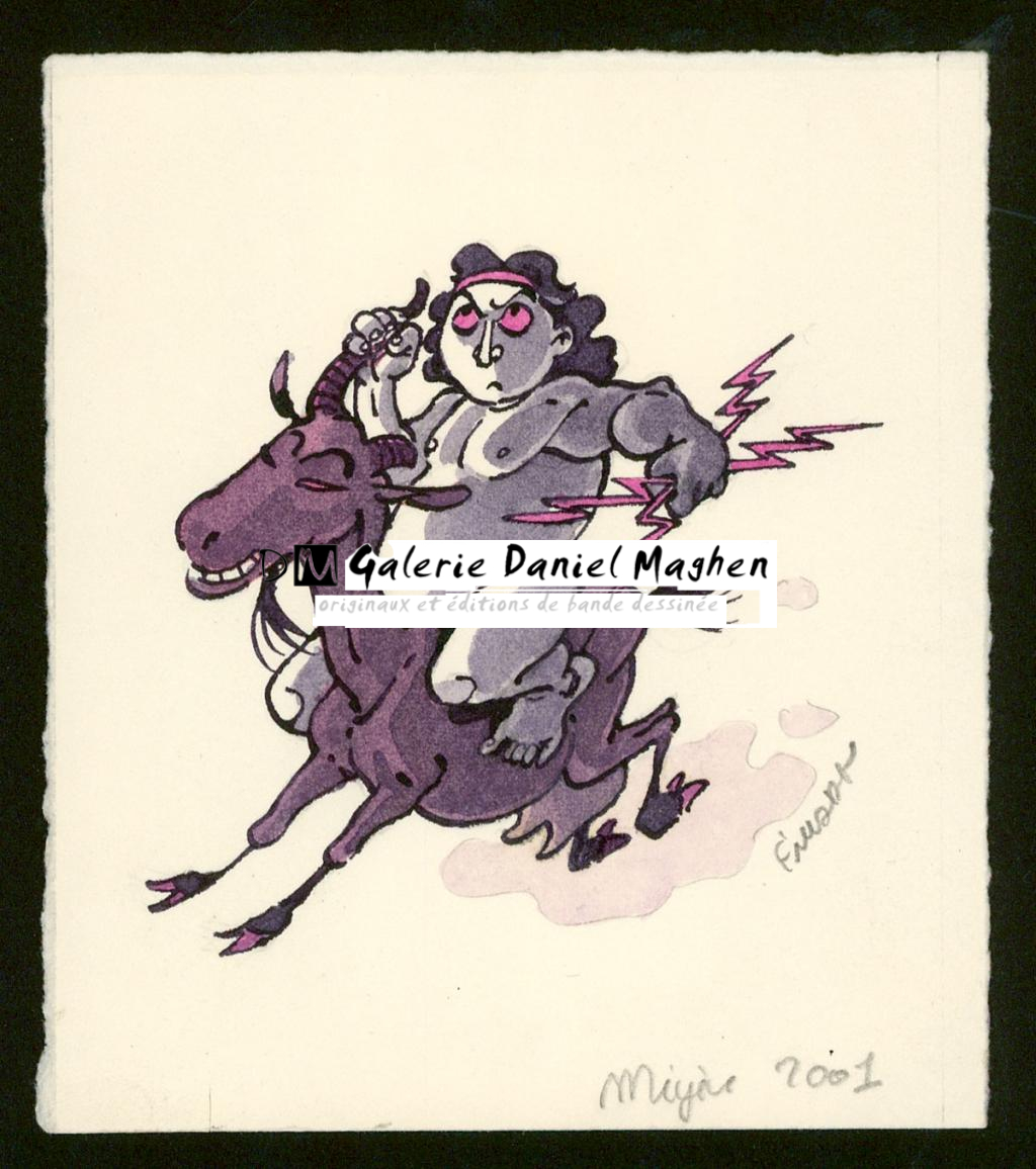 illustration originale - F'murr - Aquarelle et encre de Chine sur papier - 3710