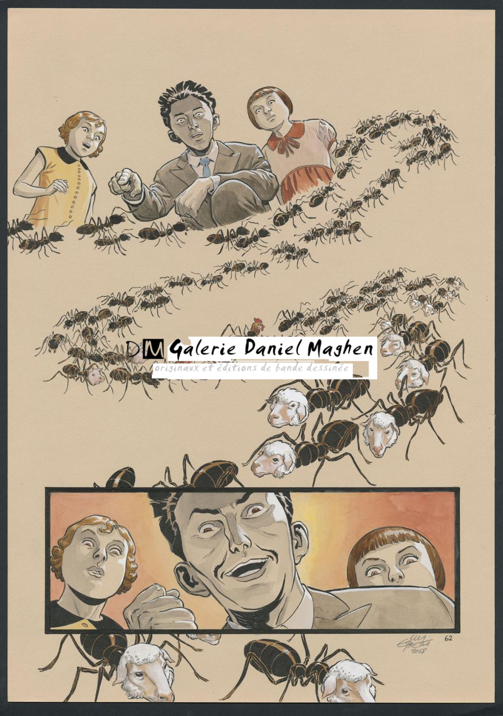 Planche originale 62 - Erbetta Luca - Gouache et encre de Chine - 4311