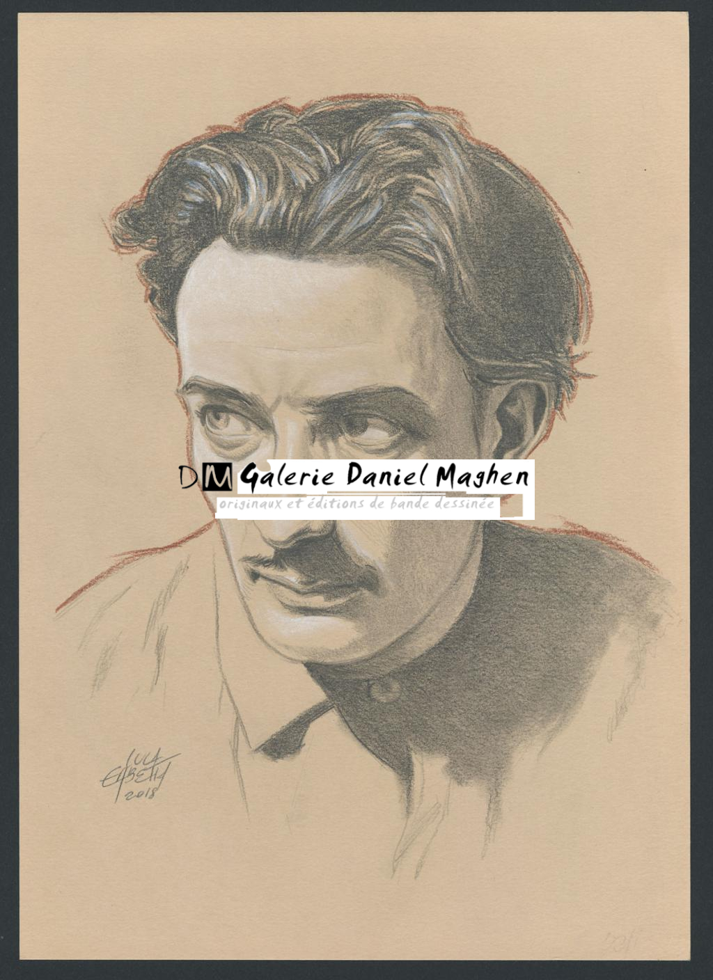 Illustration originale - portrait de Salvador Dali - Erbetta Luca - Technique mixte - 4309