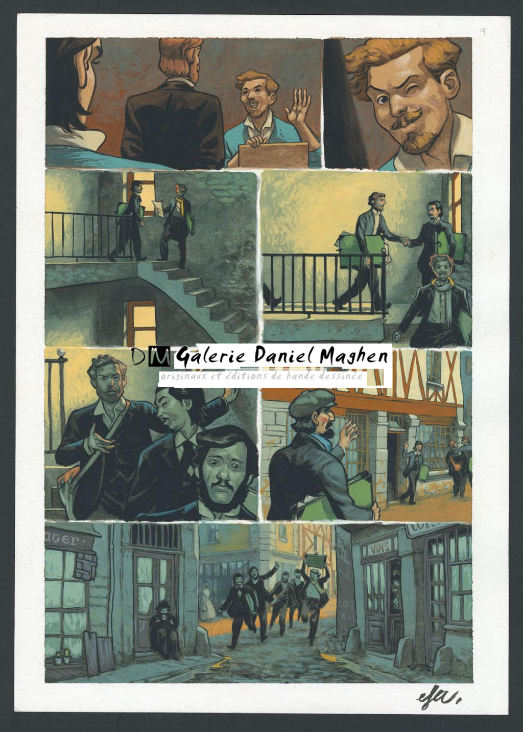 Planche originale n°9 - Efa - Gouache sur papier - 4223