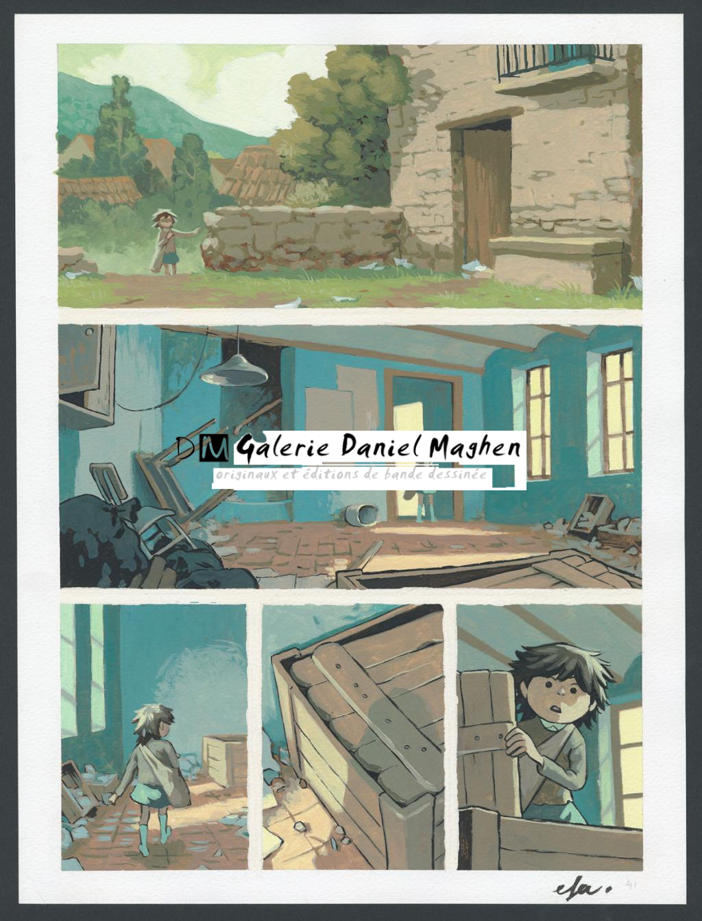 Planche originale n°41 - Efa - Gouache sur papier - 4202