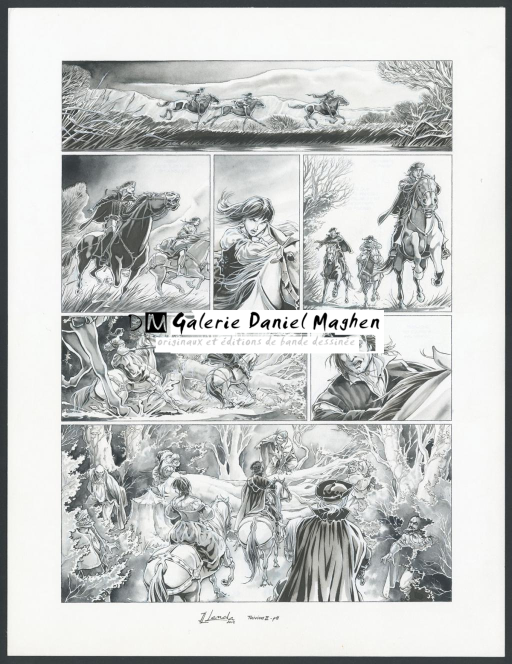 Planche originale 11 - Juan Luis Landa - Encre de Chine et lavis sur papier - 4183
