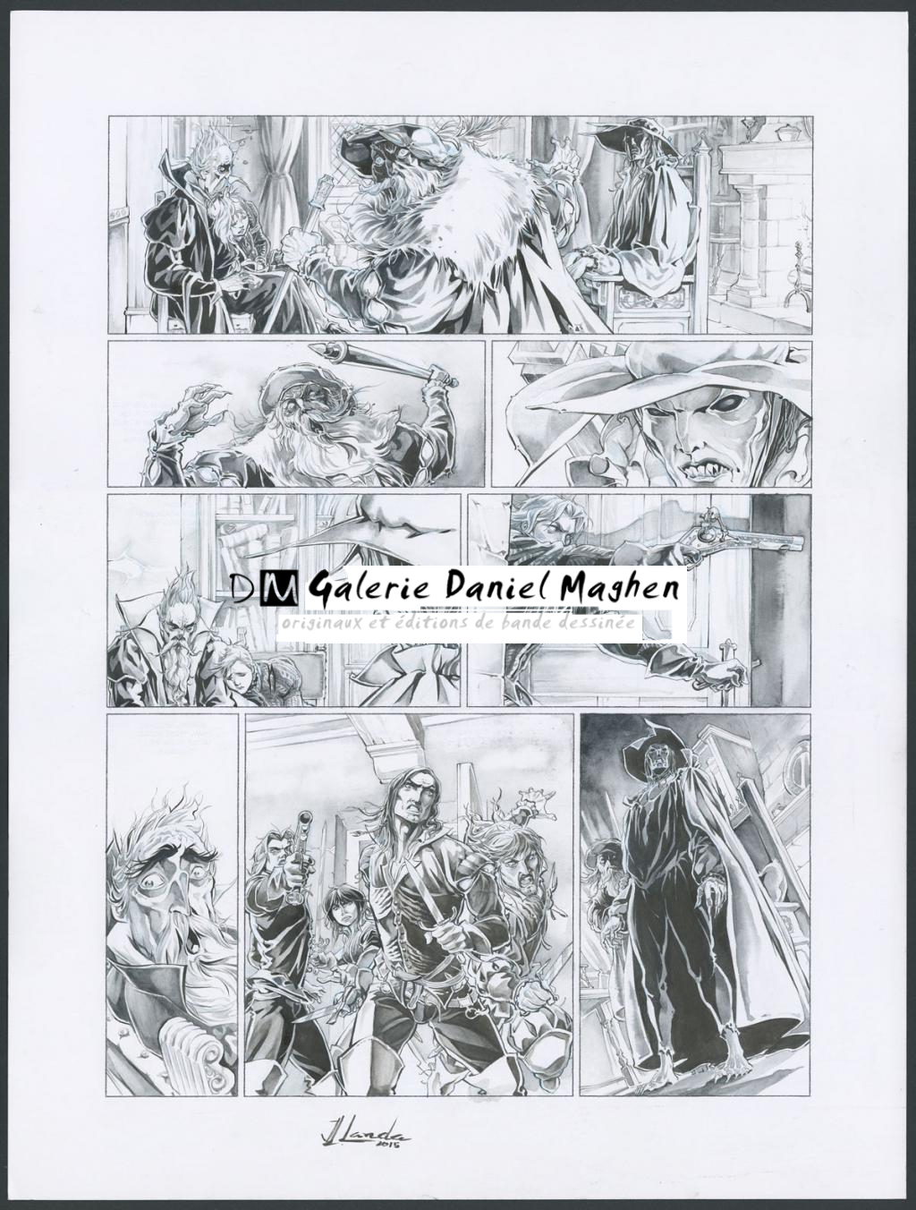 Planche originale 37 - Juan Luis Landa - Encre de Chine et lavis sur papier - 4169