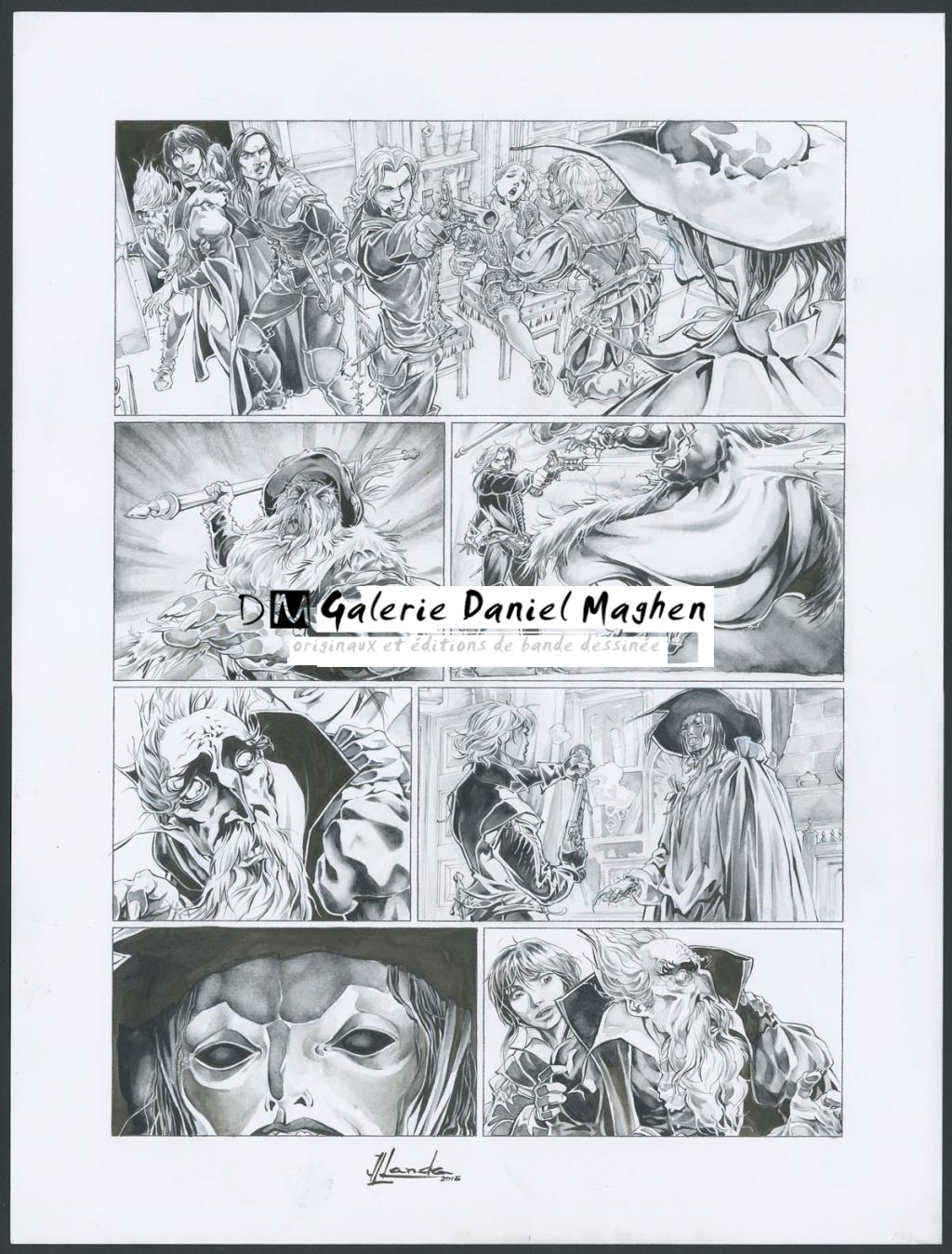 Planche originale 38 - Juan Luis Landa - Encre de Chine et lavis sur papier - 4168