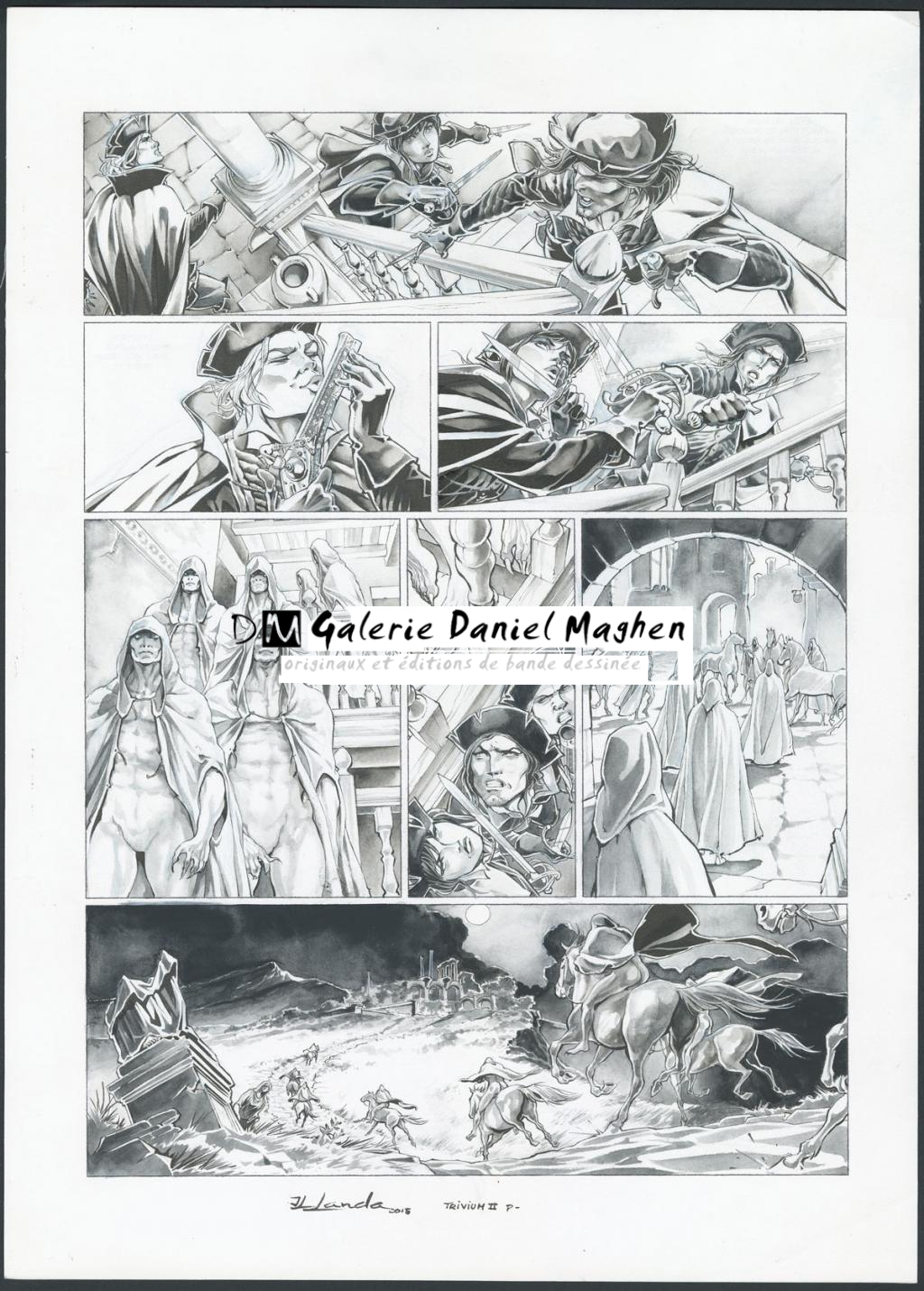 Planche originale 29 - Juan Luis Landa - Encre de Chine et lavis sur papier - 4167