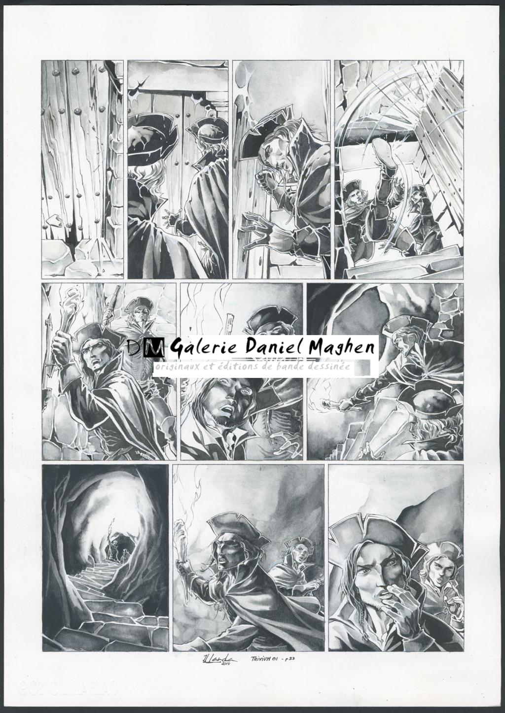 Planche originale 33 - Juan Luis Landa - Encre de Chine et lavis sur papier - 4166