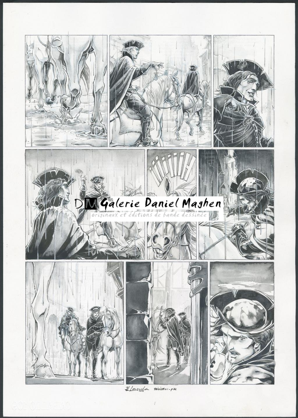 Planche originale 32 - Juan Luis Landa - Encre de Chine et lavis sur papier - 4182