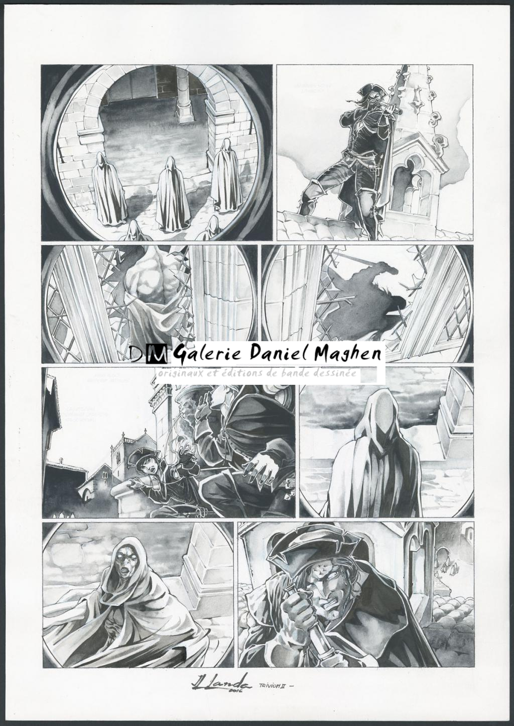 Planche originale 24 - Juan Luis Landa - Encre de Chine et lavis sur papier - 5579