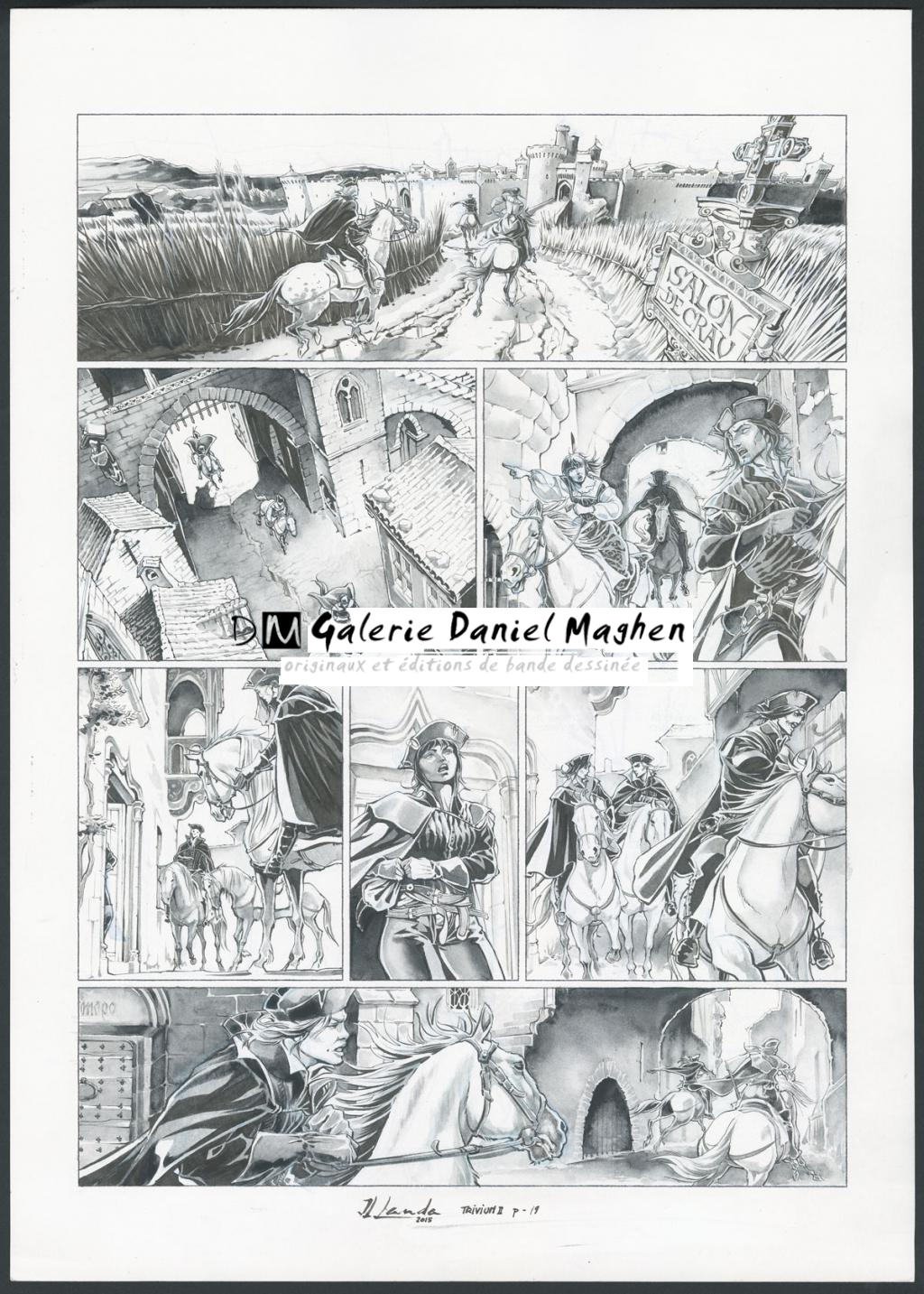 Planche originale 19 - Juan Luis Landa - Encre de Chine et lavis sur papier - 5578