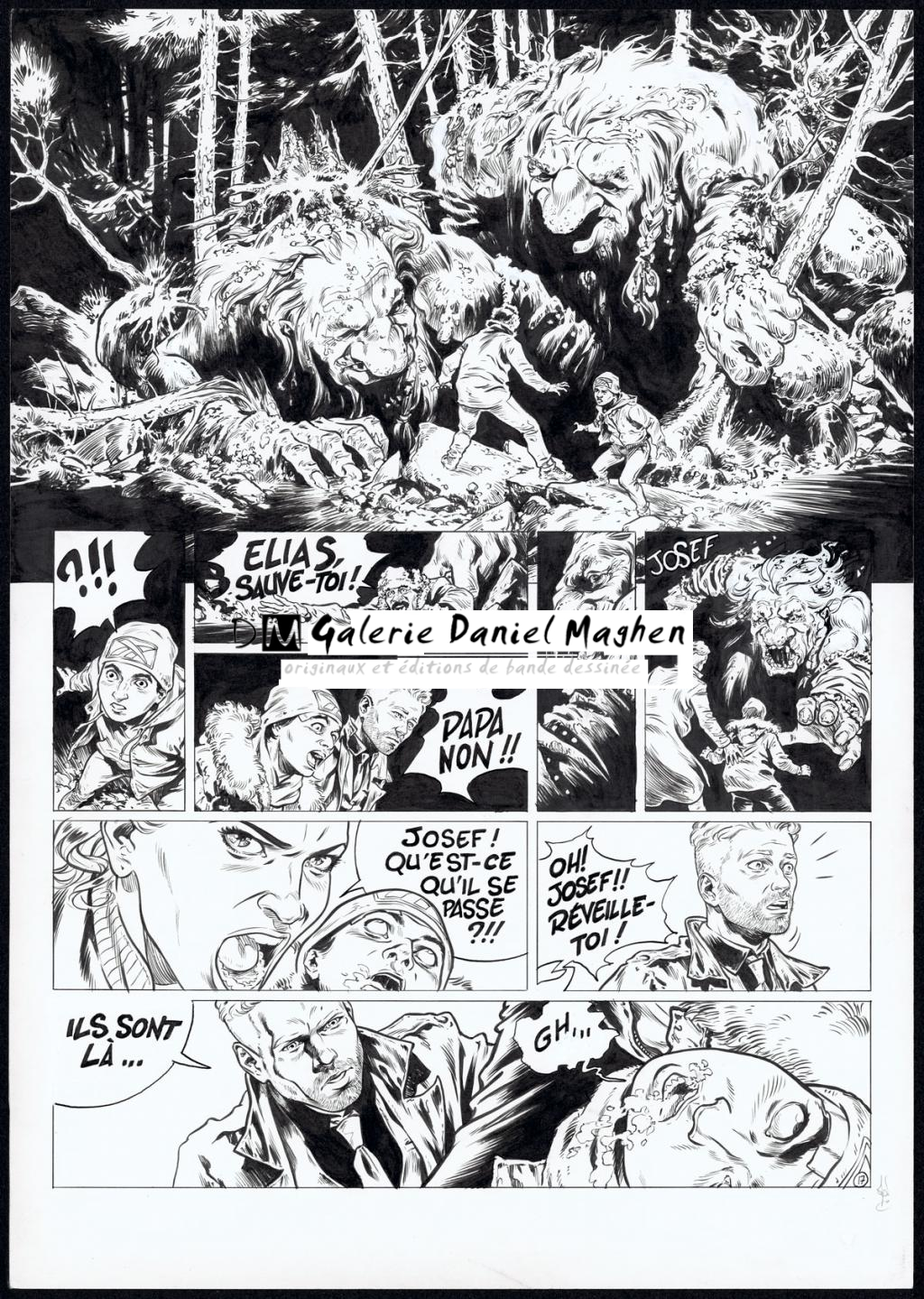 planche originale - Jean Charles Poupard - Encre de Chine et gouache blanche - 5551