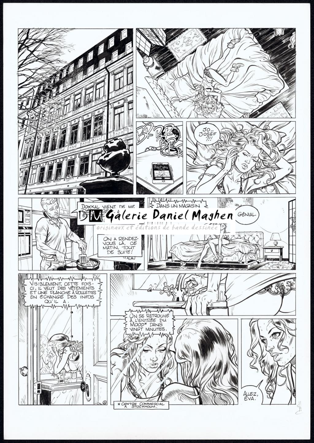 planche originale - Jean Charles Poupard - Encre de Chine et gouache blanche - 4721