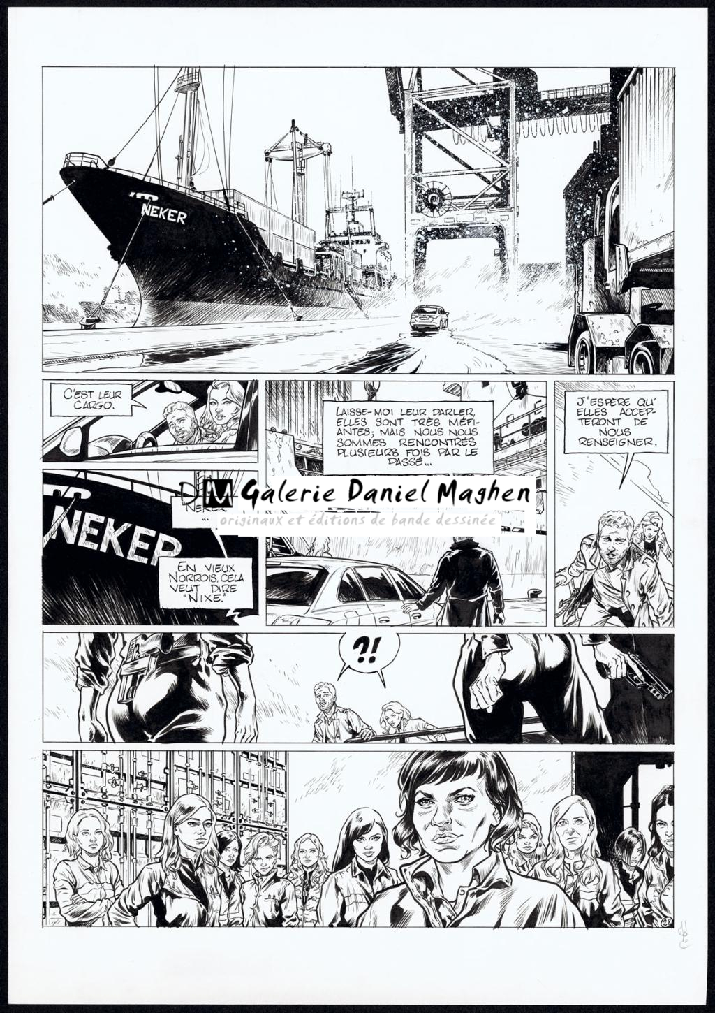 planche originale - Jean Charles Poupard - Encre de Chine et gouache blanche - 4720