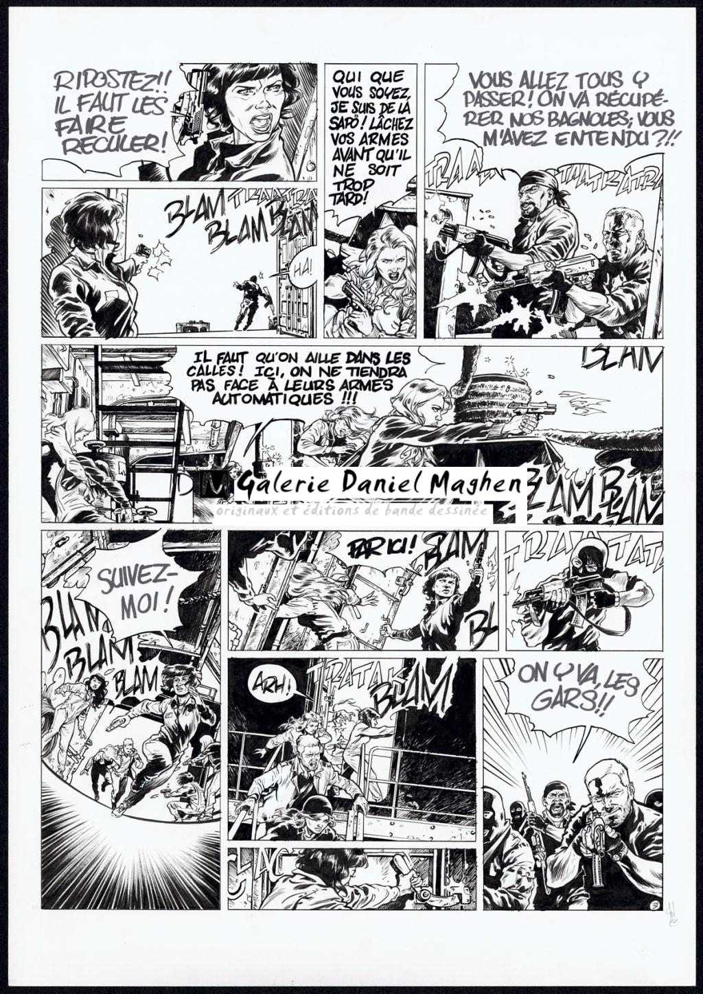 planche originale - Jean Charles Poupard - Encre de Chine et gouache blanche - 4718