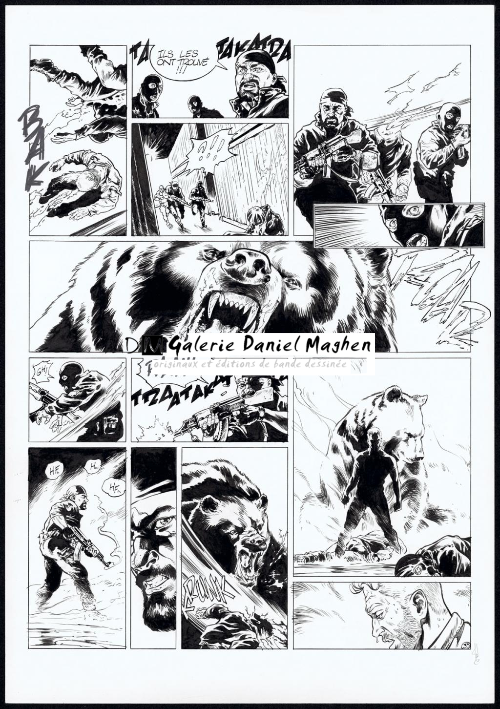 planche originale - Jean Charles Poupard - Encre de Chine et gouache blanche - 5550