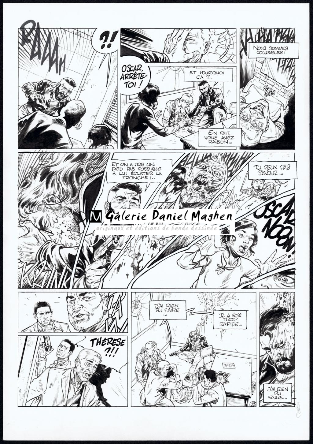 planche originale - Jean Charles Poupard - Encre de Chine et gouache blanche - 4713