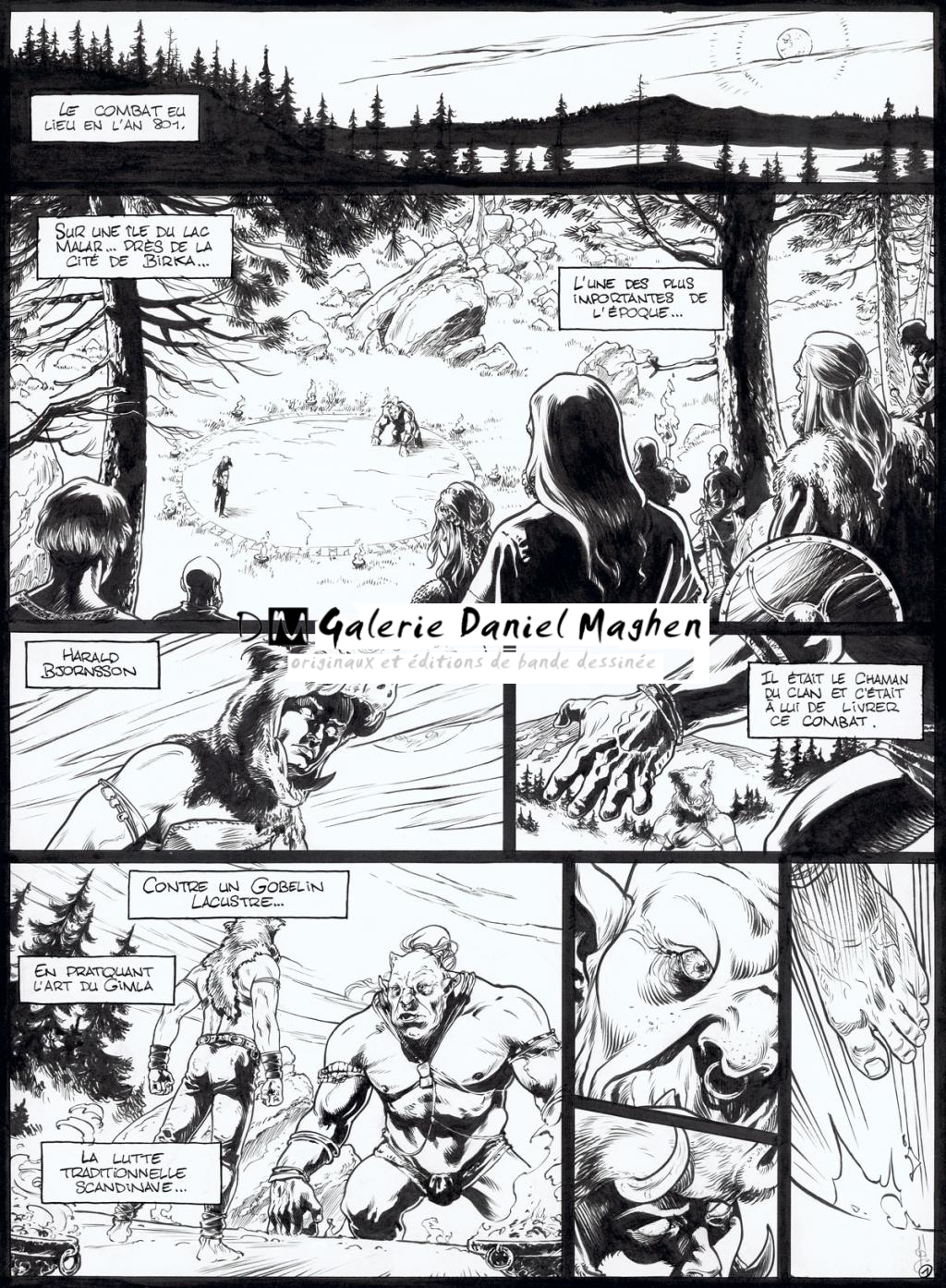 planche originale - Jean Charles Poupard - Encre de Chine et gouache blanche - 4712