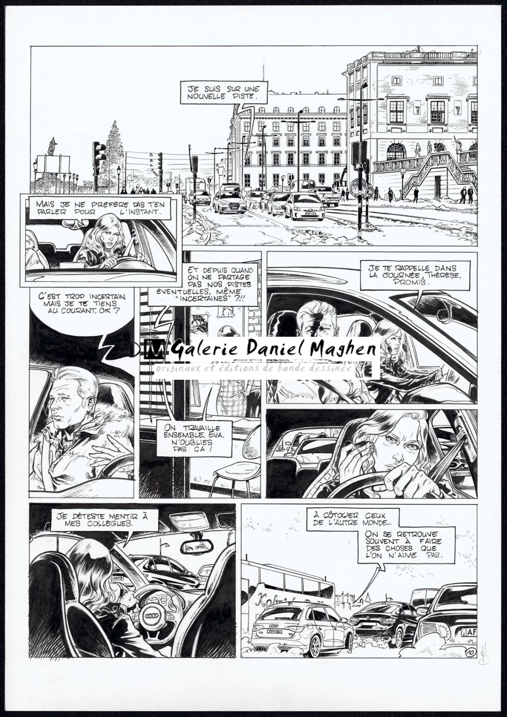 planche originale - Jean Charles Poupard - Encre de Chine et gouache blanche - 4709