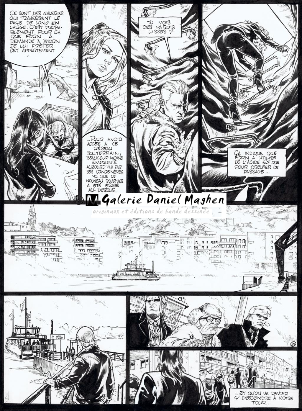 planche originale - Jean Charles Poupard - Encre de Chine et gouache blanche - 4703