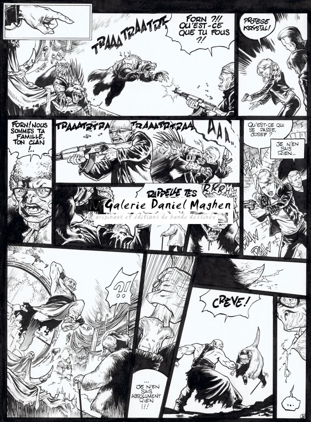 planche originale - Jean Charles Poupard - Encre de Chine et gouache blanche - 4702