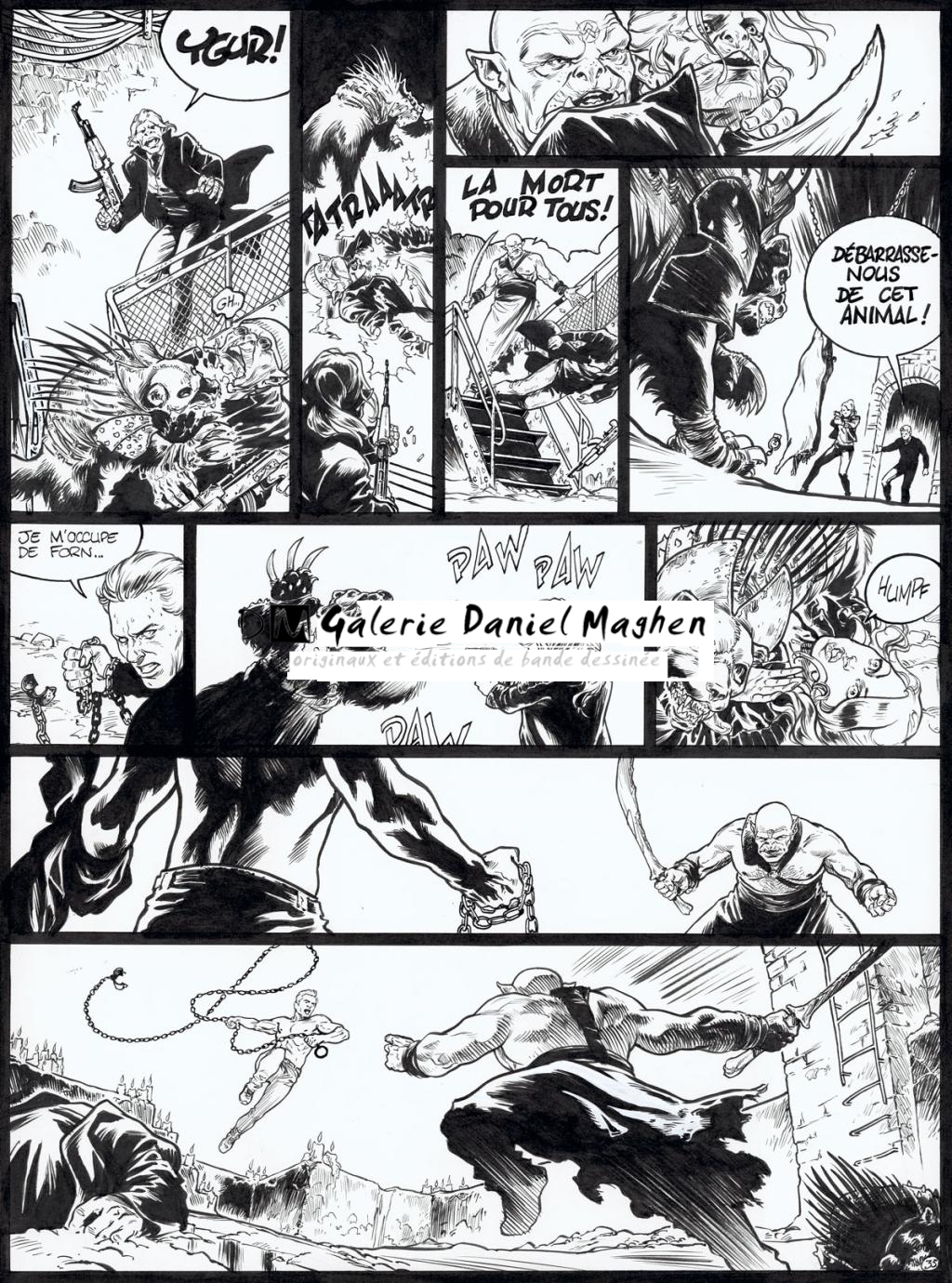 planche originale - Jean Charles Poupard - Encre de Chine et gouache blanche - 4701