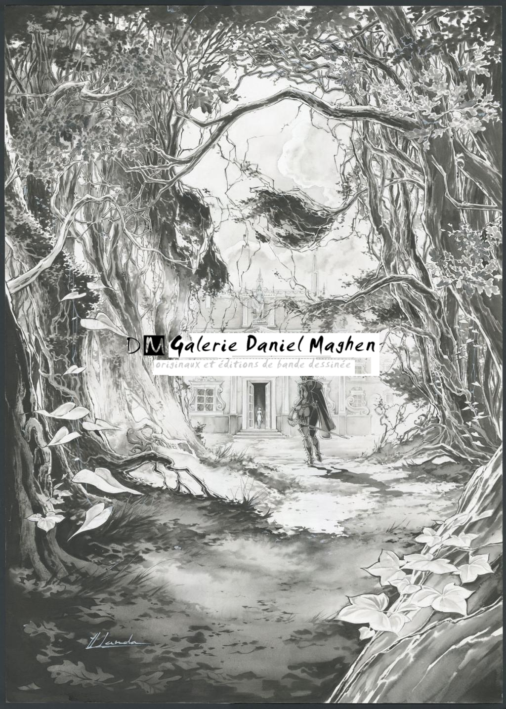 Couverture originale - Juan Luis Landa - Encre de Chine et lavis sur papier - 4186