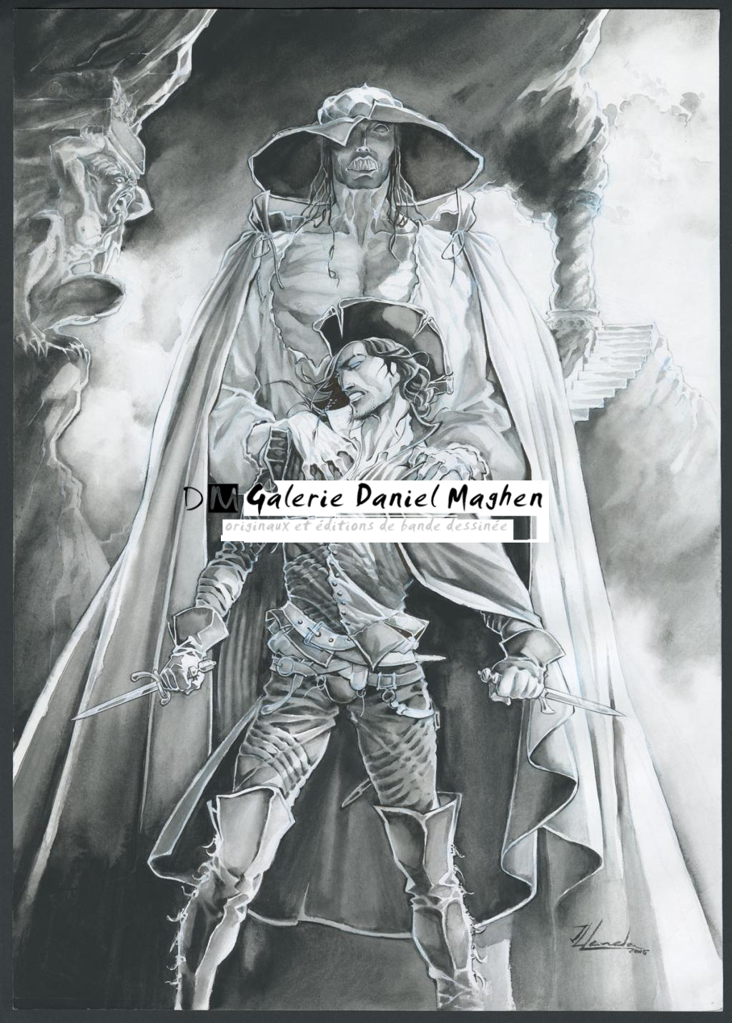 Couverture originale - Juan Luis Landa - Encre de Chine et lavis sur papier - 5577