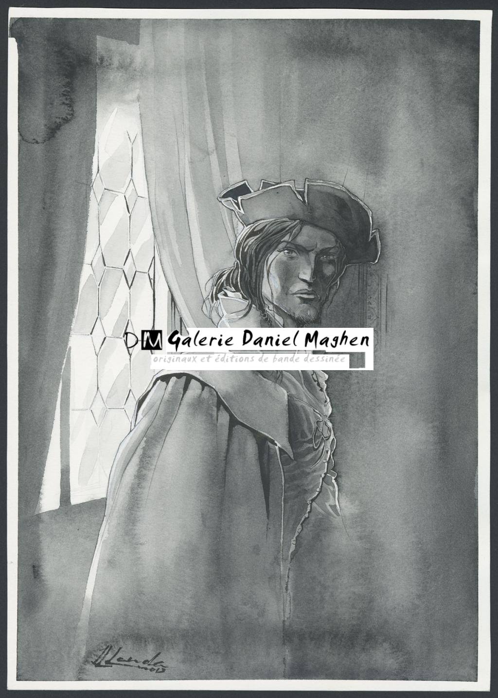 Couverture originale - Juan Luis Landa - Encre de Chine et lavis sur papier - 5575