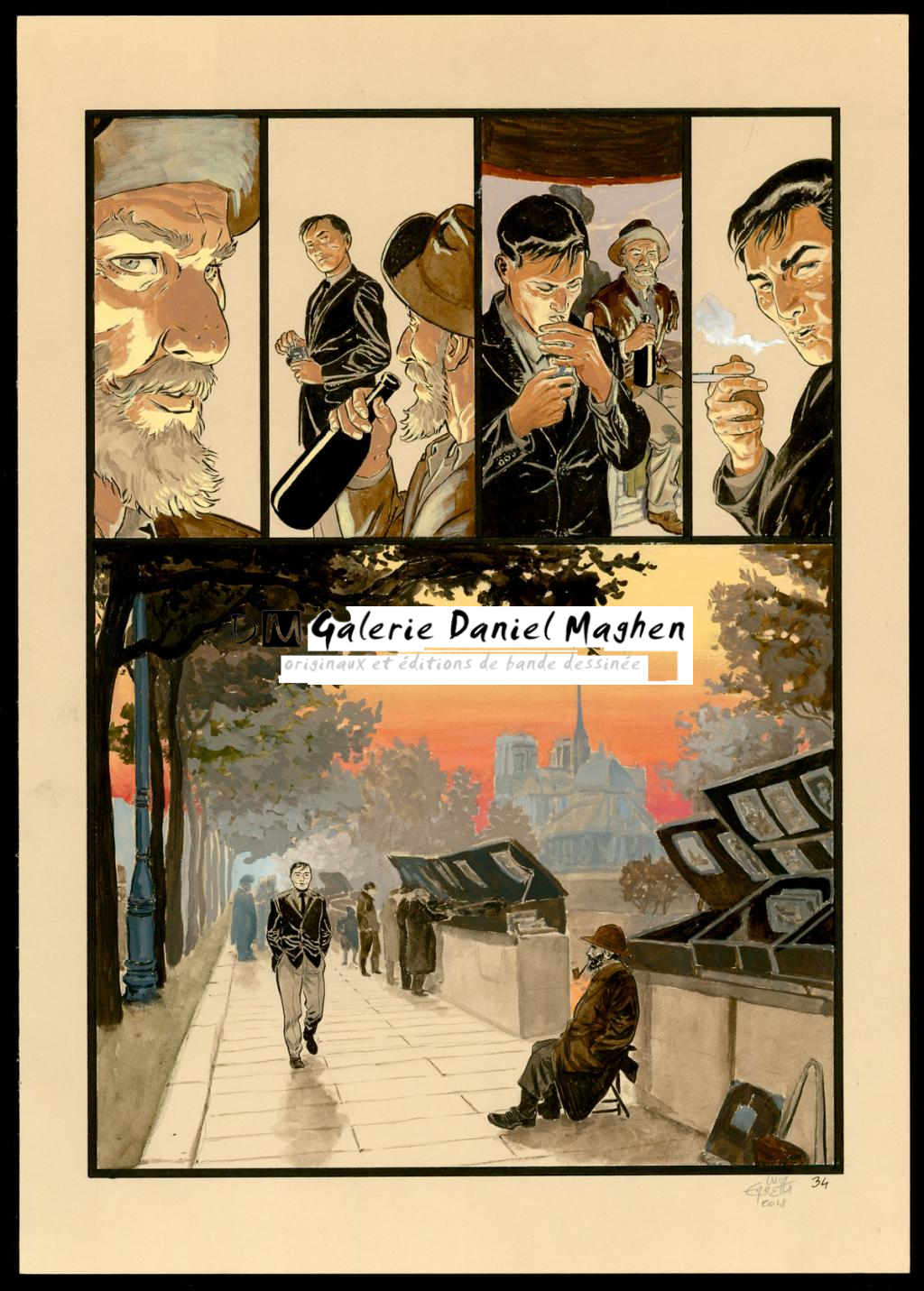 Planche originale 34 - Erbetta Luca - Gouache et encre de Chine - 4091