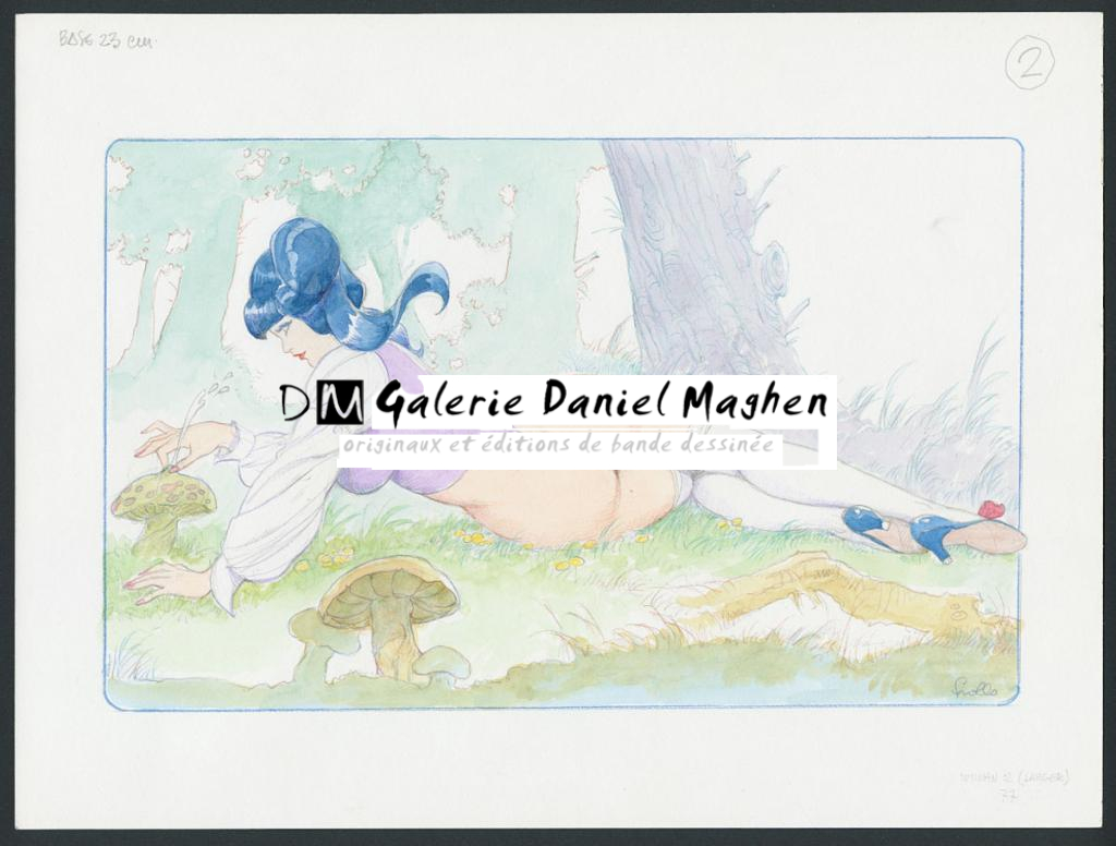 Illustration originale, Woman 2 - Frollo - Aquarelle et crayon de couleur sur papier - 4195