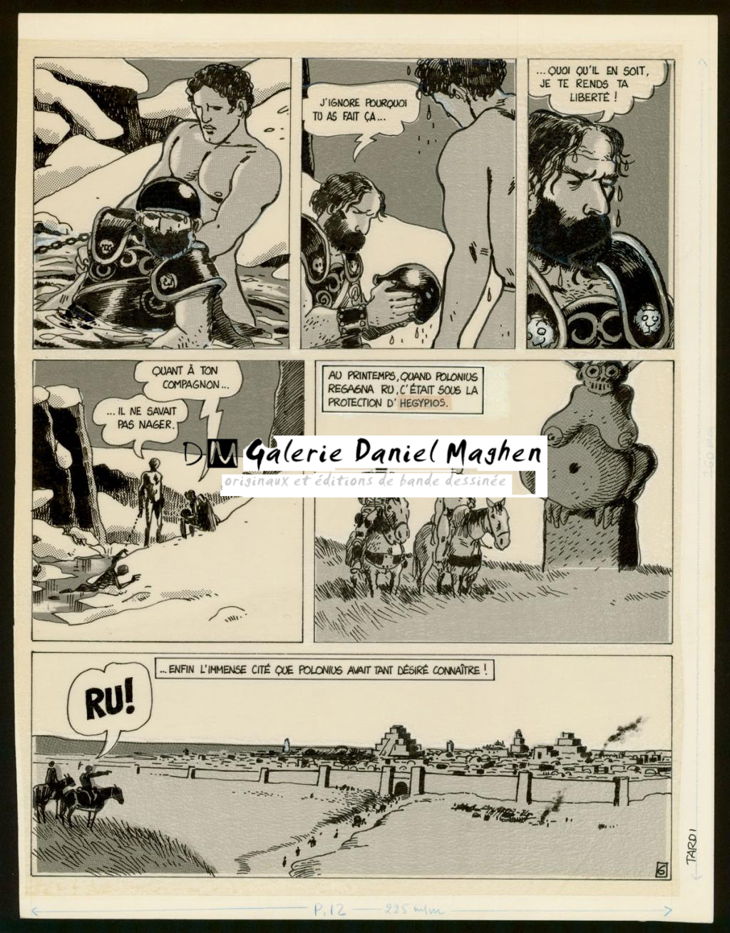 Planche originale n°6,  prépubliée dans Métal Hurlant n°8 de juillet 1976 - Jacques Tardi - Encre de Chine et trame sur papier - 4136
