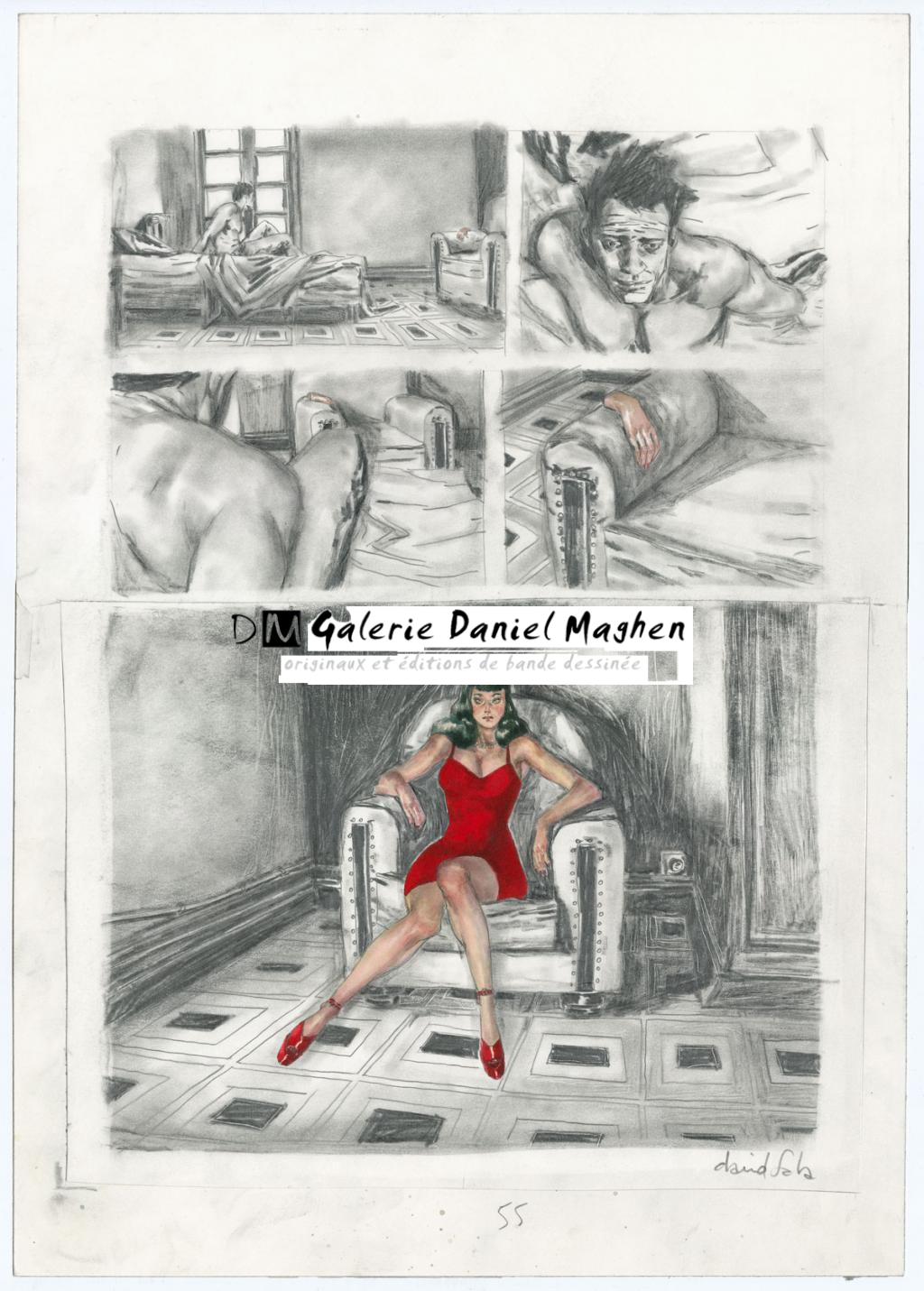 Planche originale n°55,case n°5 refaite - David Sala - Aquarelle et mine de plomb sur papier - 5568