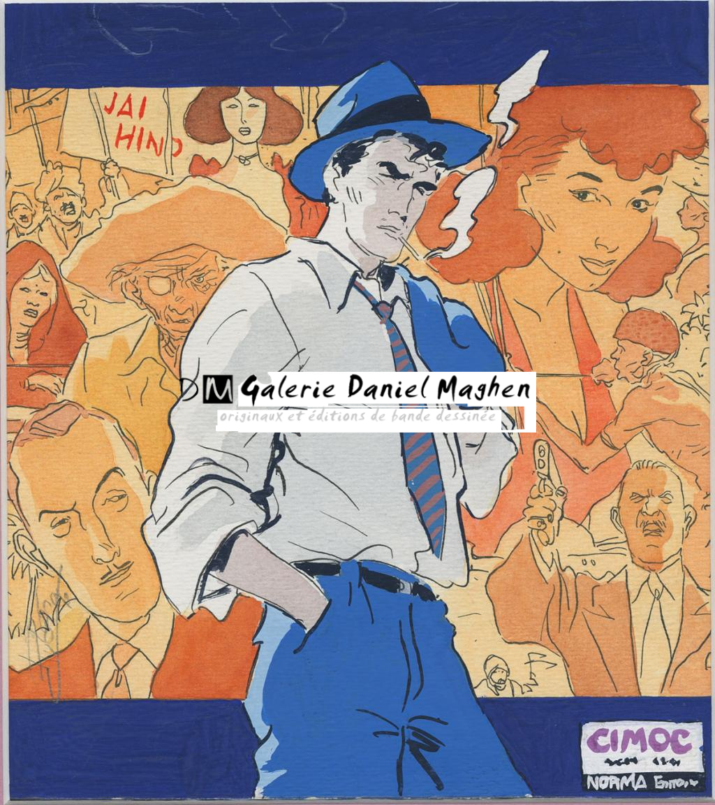 Mise en couleur originale pour une carte à collectionner éditée par Artwork, Comic Images - Ruben Pellejero - Gouache, encres de couleur de encre de Chine sur p - 4146