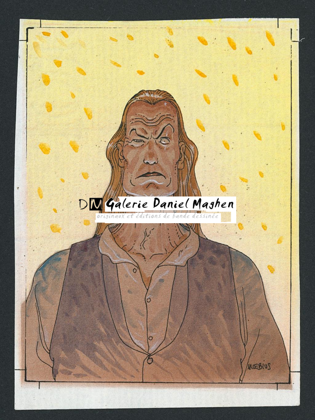 Mise en couleur originale pour une carte à collectionner éditée par Artwork, Comic Images - Moebius - Aquarelle sur papier - 4147