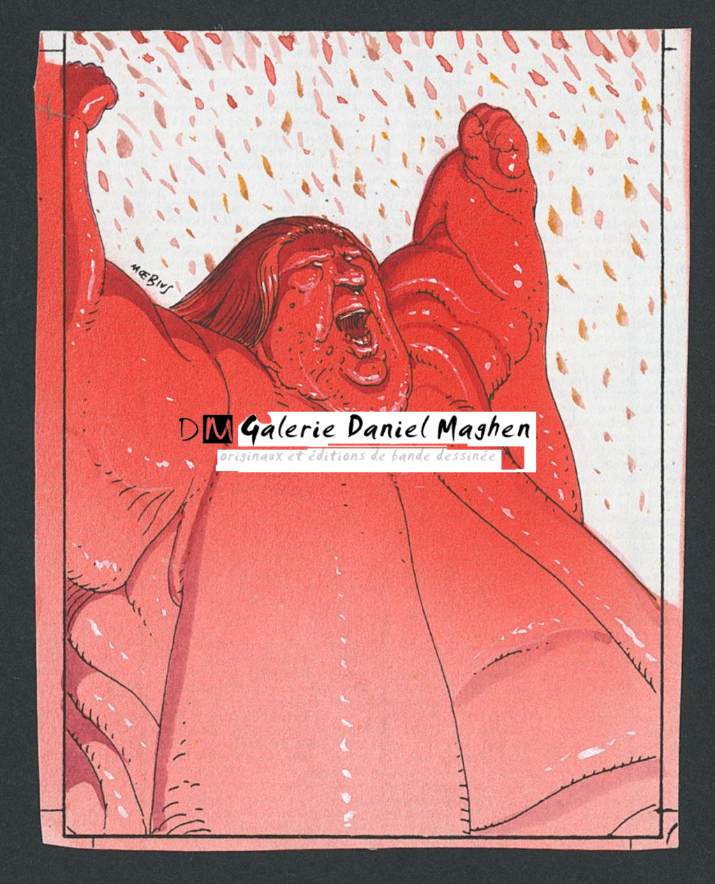 Mise en couleur originale pour une carte à collectionner éditée par Artwork, Comic Images - Moebius - Aquarelle sur papier - 4148