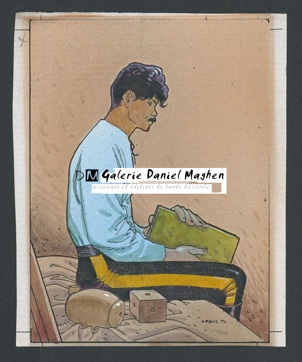 Mise en couleur originale pour une carte à collectionner éditée par Artwork, Comic Images - Moebius - Aquarelle sur papier - 4149