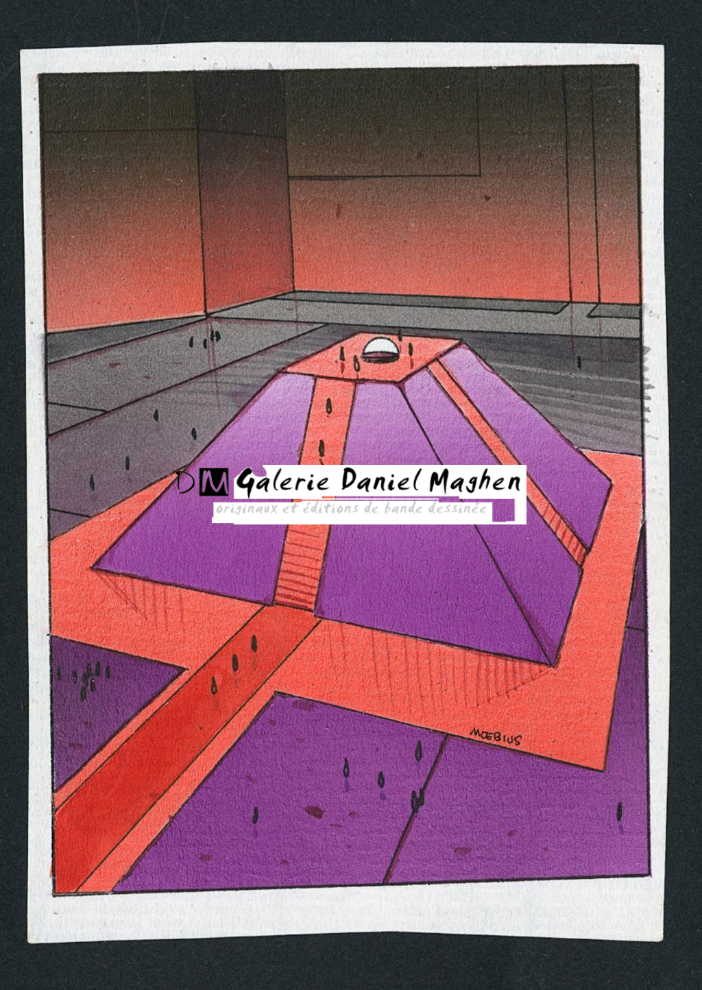 Mise en couleur originale pour une carte à collectionner éditée par Artwork, Comic Images - Moebius - Aquarelle sur papier - 4150