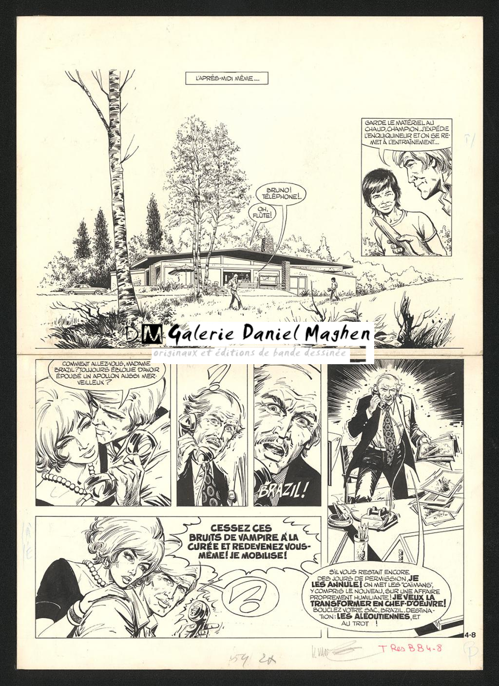 Planche originale n°8 - William Vance - Encre de Chine sur papier - 4462