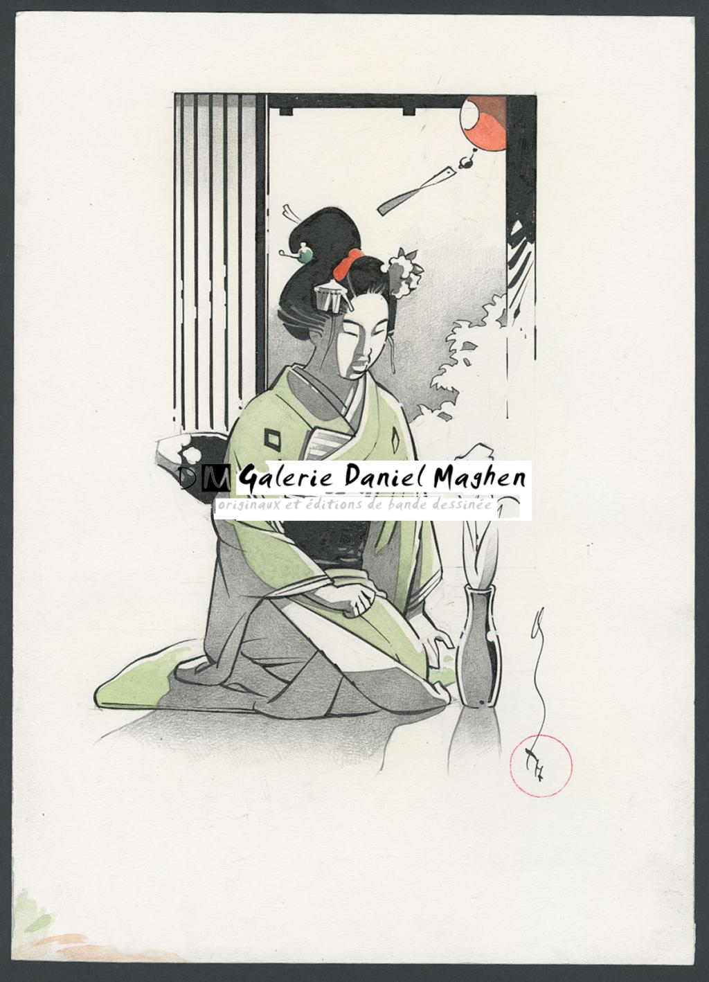 Illustration originale - Marc Michetz - Encre de Chine, aquarelle et crayon sur papier - 4194