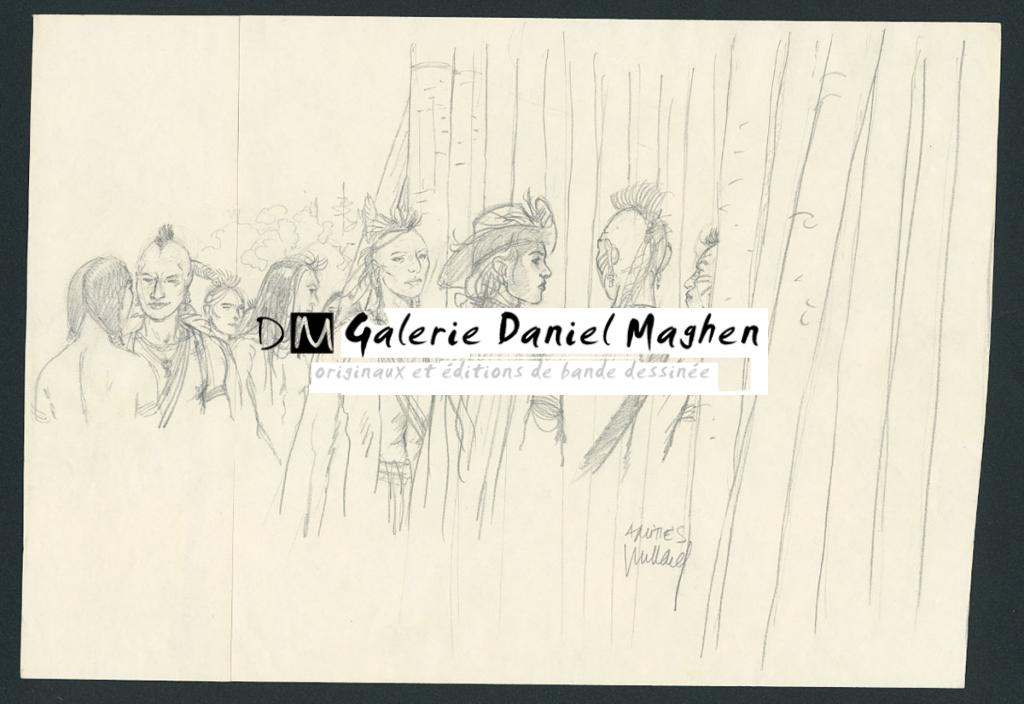 Illustration originale - André Juillard - Mine de plomb sur papier - 6229