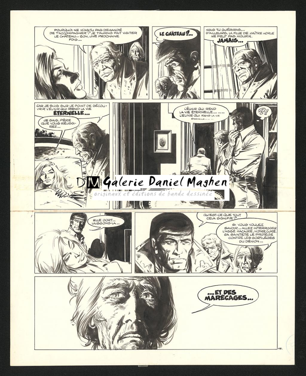 Planche originale n°15 - William Vance - Encre de Chine et gouache blanche sur papier - 5609