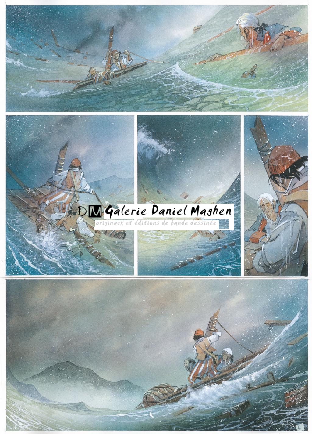 Planche originale n°4 - Patrick Prugne - Aquarelle et crayon sur papier - 5352