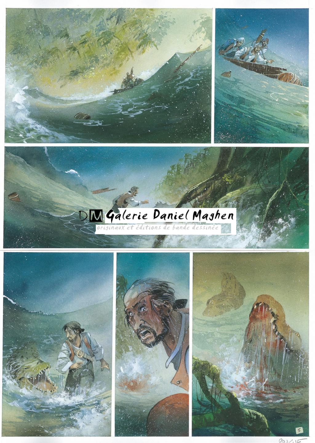 Planche originale n°5 - Patrick Prugne - Aquarelle et crayon sur papier - 5351