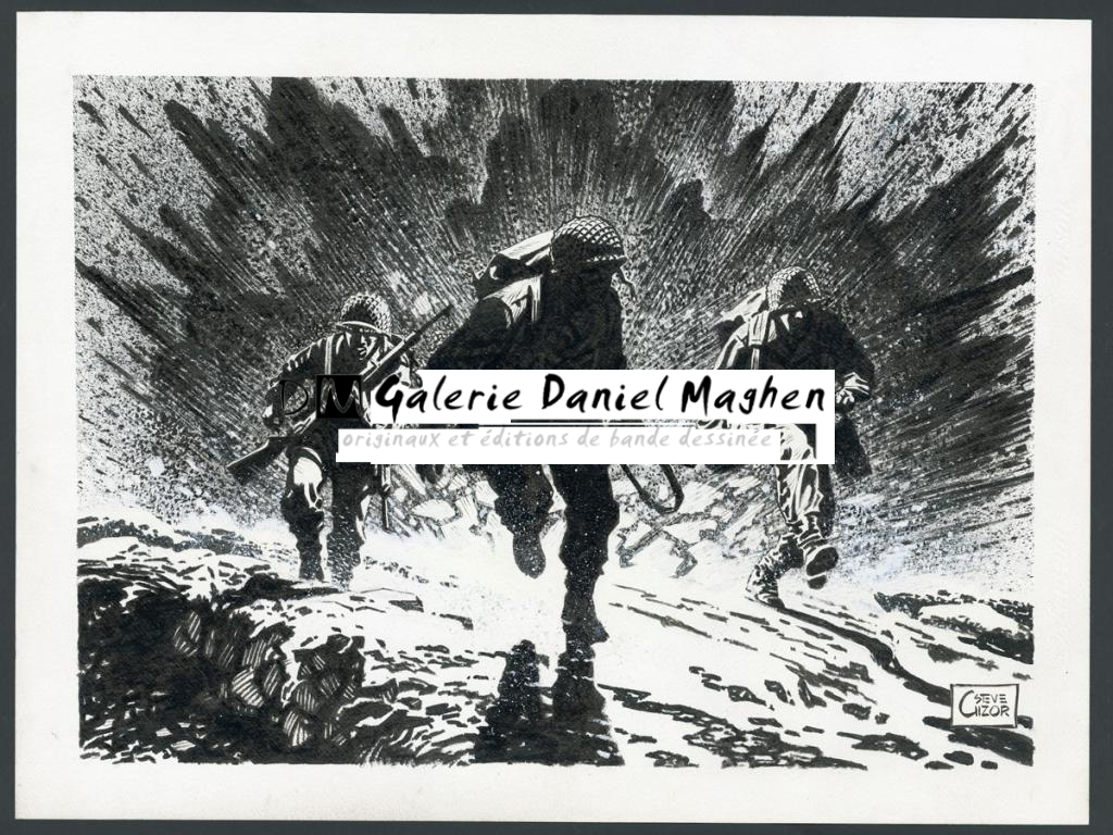 Illustration originale - Steve Cuzor - Encre de Chine et rehauts de gouache blanche sur p - 4305