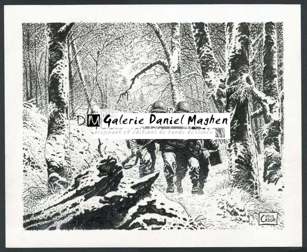 Illustration originale - Steve Cuzor - Encre de Chine et rehauts de gouache blanche sur p - 4271