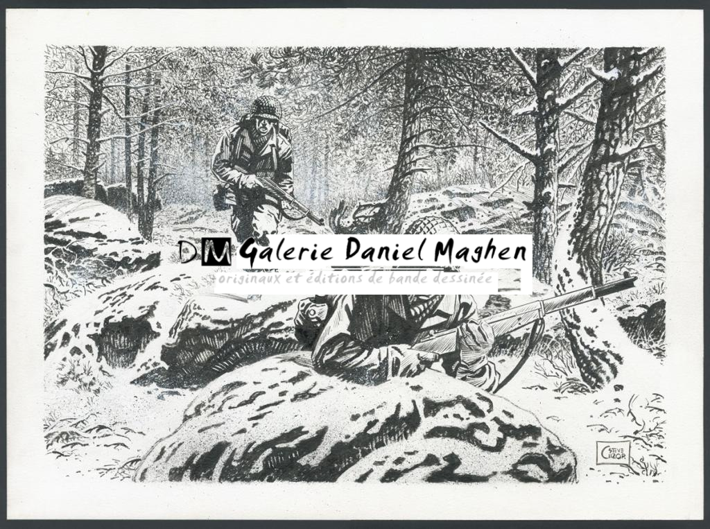 Illustration originale - Steve Cuzor - Encre de Chine et rehauts de gouache blanche sur p - 4269