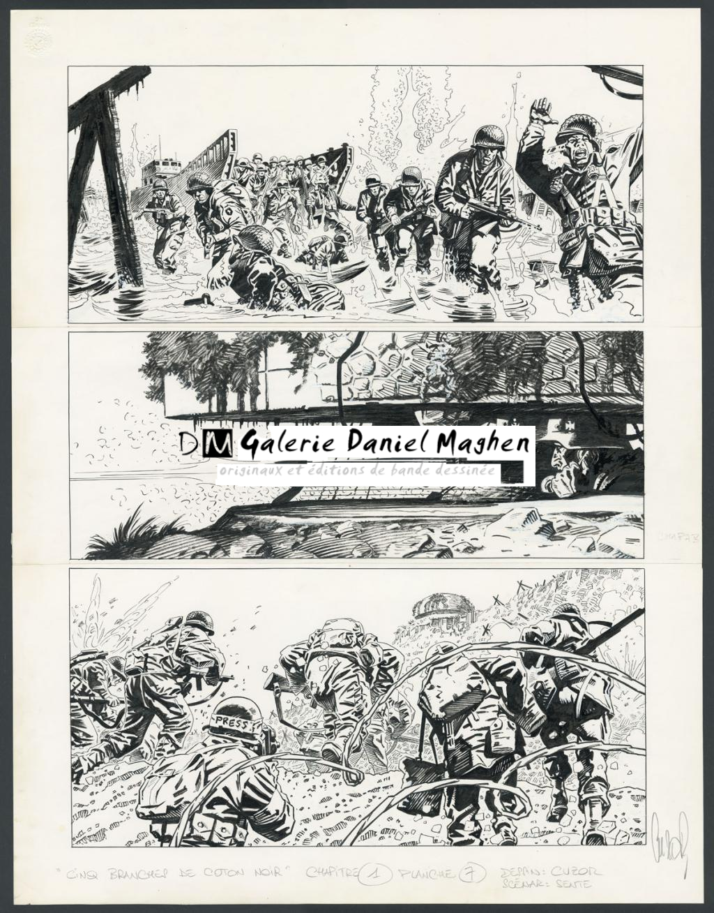 Planche originale n°7, chapitre 1 - Steve Cuzor - Encre de Chine et rehauts de gouache blanche sur p - 4267