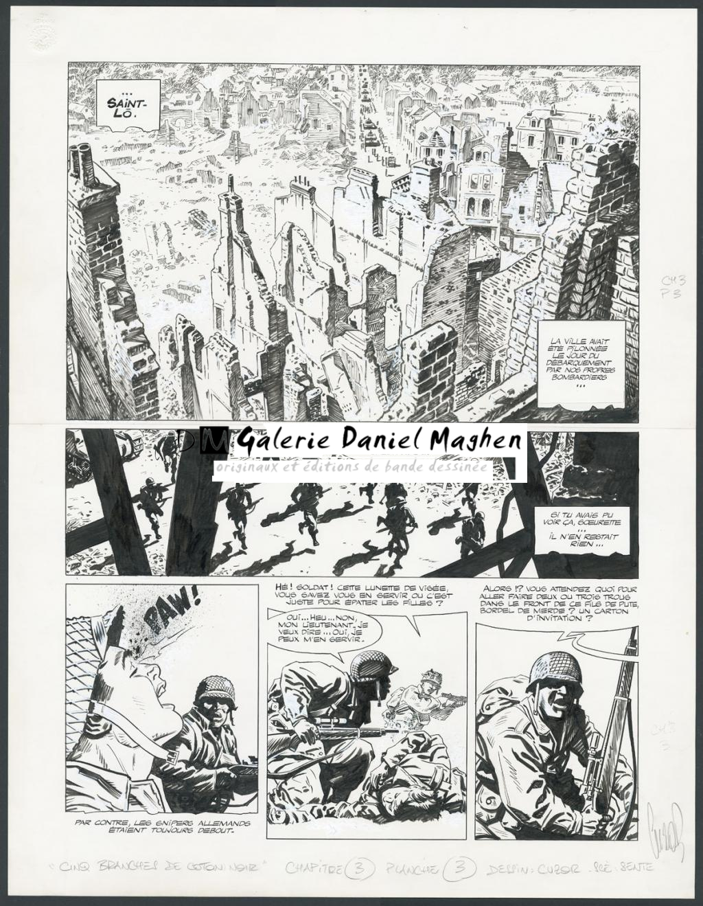 Planche originale n°3, chapitre 3 - Steve Cuzor - Encre de Chine et rehauts de gouache blanche sur p - 4265
